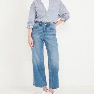Old Navy High-Waisted WOW Crop Wide Leg Jeans NWT